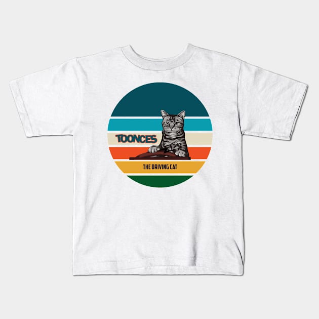 Toonces the Driving Cat Kids T-Shirt by Geminiguys